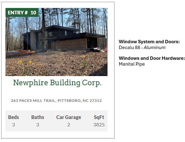 High Performance Home Tour - Project Entry 10