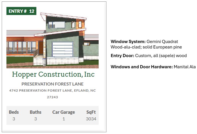 High Performance Home Tour - Project Entry 12